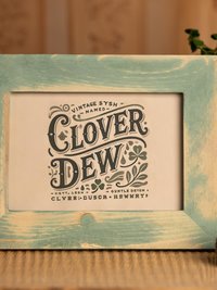 Distressed Wood Picture Frame, Vintage Chalk Paint Finish