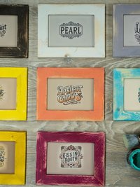 Weathered Wood Picture Frame, Shabby Chic Cottage Decor