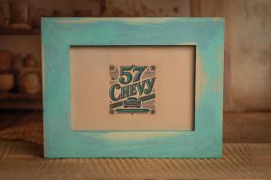 Weathered  Wood Picture Frame, Sanded Finish