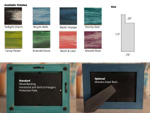 Bold Brushstroke Picture Frame – Solid Wood, Chalk Paint Finish, Custom Size