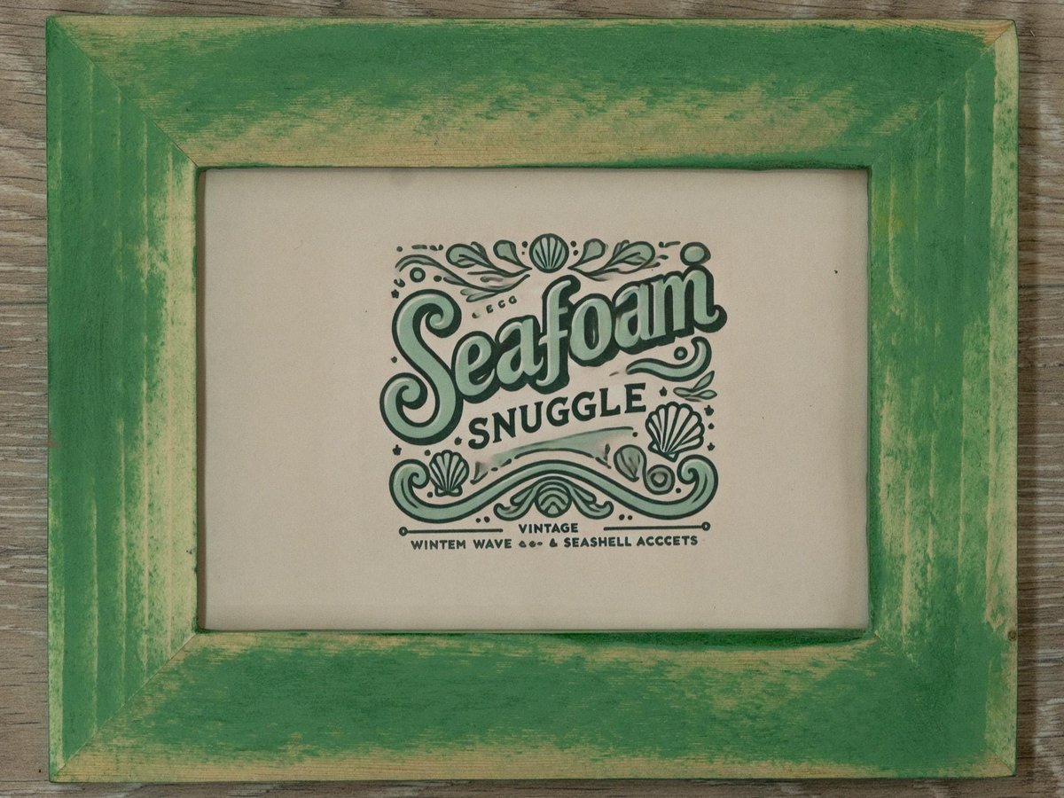 Distressed Wood Picture Frame, Vintage Chalk Paint Finish