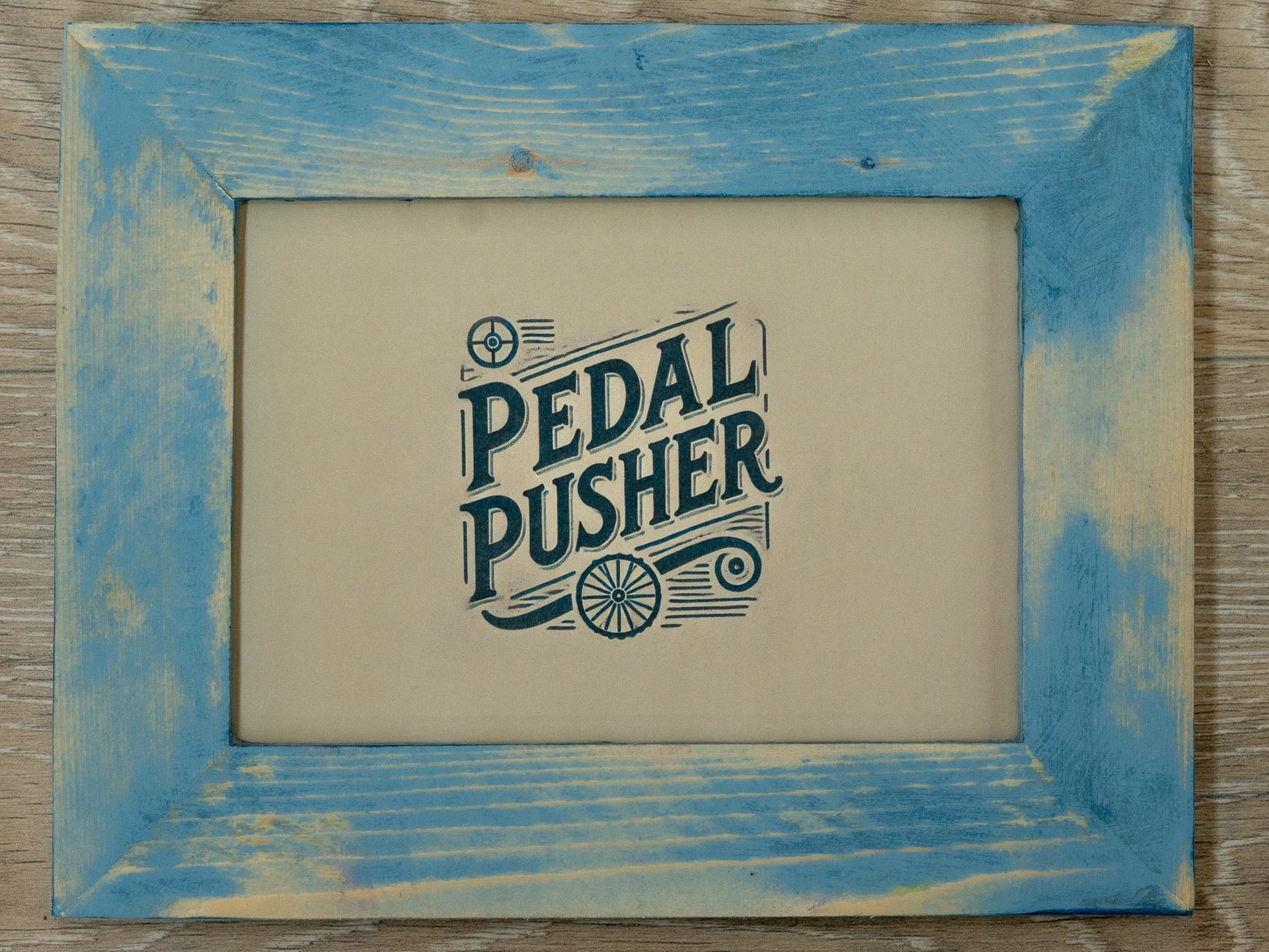 Distressed Wood Picture Frame, Vintage Chalk Paint Finish