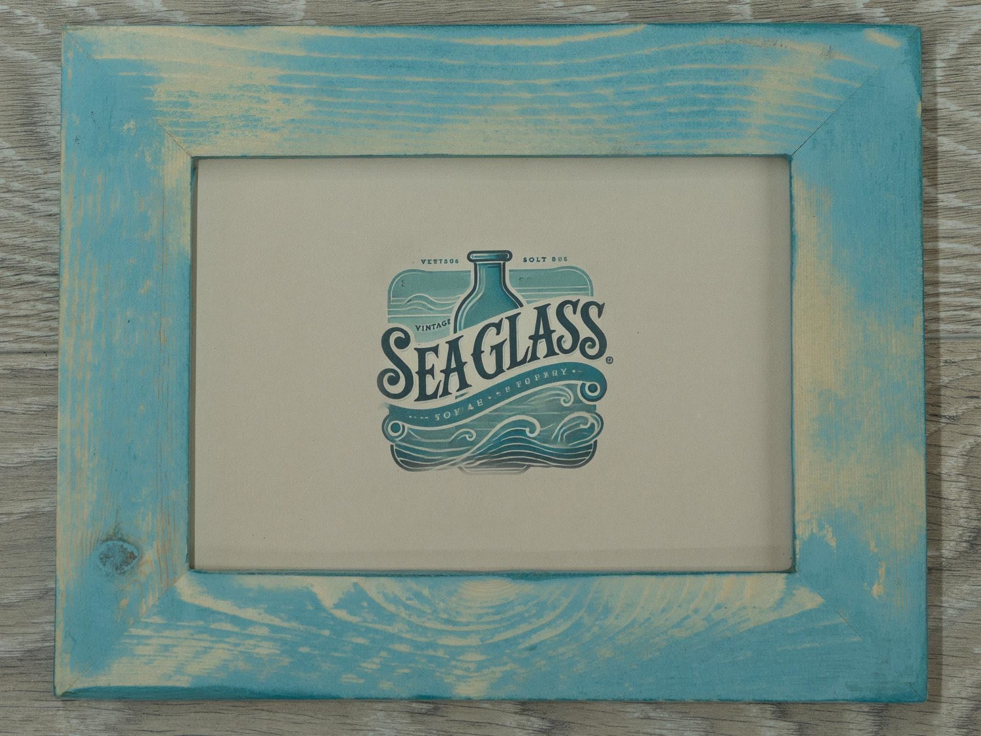Weathered Wood Picture Frame, Shabby Chic Cottage Decor