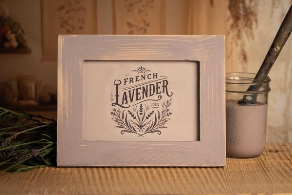 Distressed Wood Picture Frame, Vintage Chalk Paint Finish